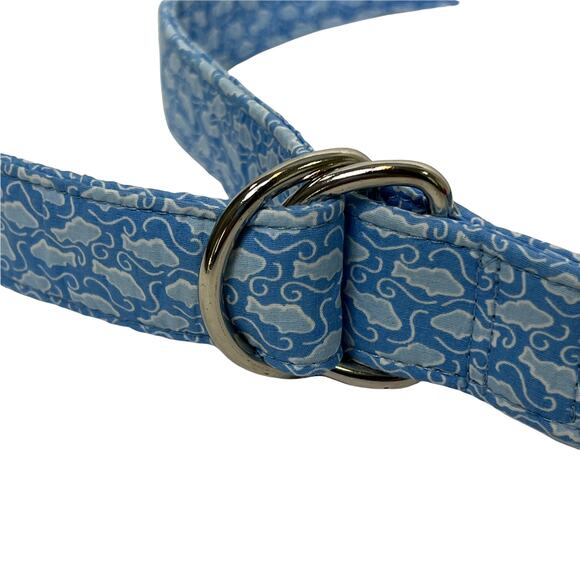 Vineyard Vines Women's Ring Belt Cotton Blue Fish Adjustable Preppy Size M - Picture 4 of 7